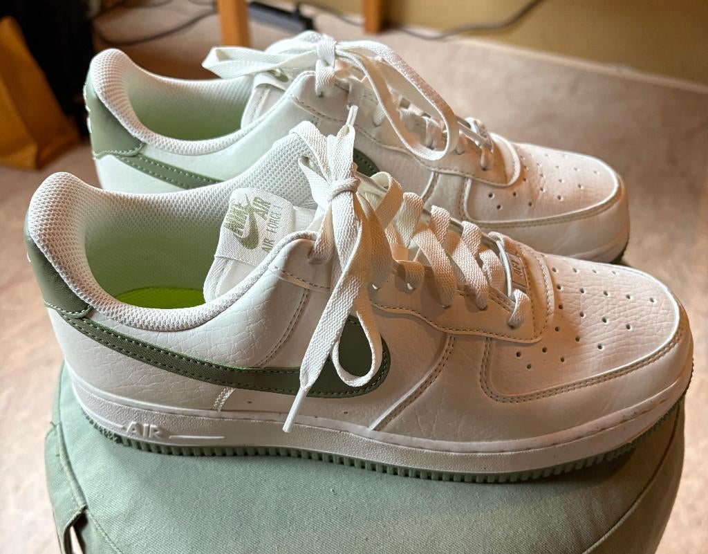 Sneakers Nike Air Force 1, wit/groen, maat 40, Kleding | Dames, Schoenen, Verzenden, Wit, Nike, Zo goed als nieuw