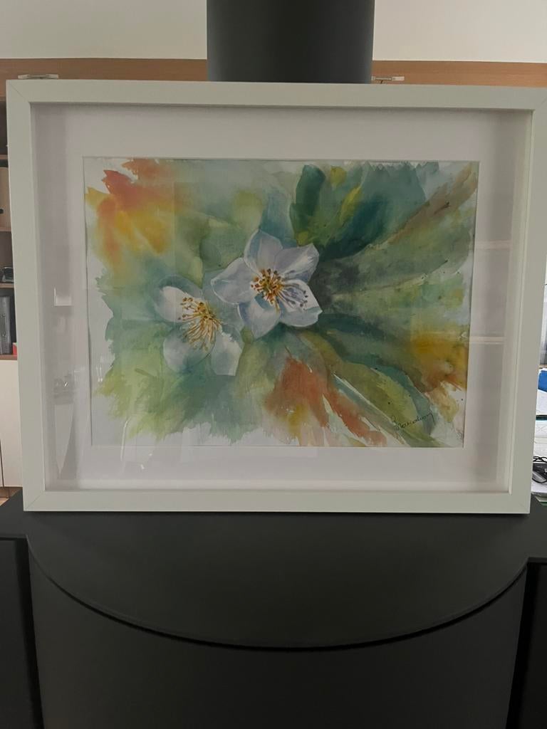 Belle peinture a l’Aquarelle avec signature de l’artiste, Antiquités & Art, Art | Peinture | Moderne, Enlèvement