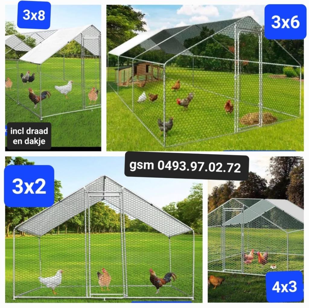 nieuwe kippenrennen incl draad en dakje, Dieren en Toebehoren, Ophalen, Nieuw