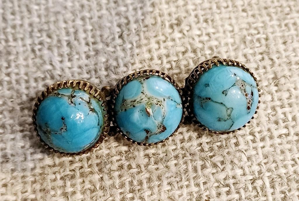 Broche en argent avec pierres bleues, Bijoux, Sacs & Beauté, Bijoux anciens, Enlèvement ou Envoi, Argent, Broche