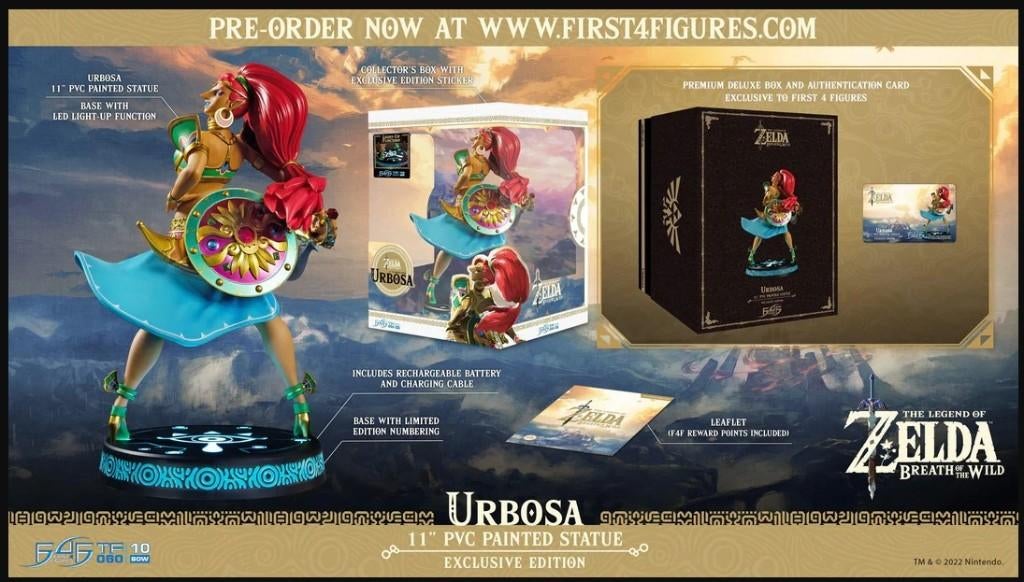 F4F Urbosa Exclusieve Zelda BOTW Nintendo PVC-versie, Ophalen of Verzenden, Nieuw, Fantasy