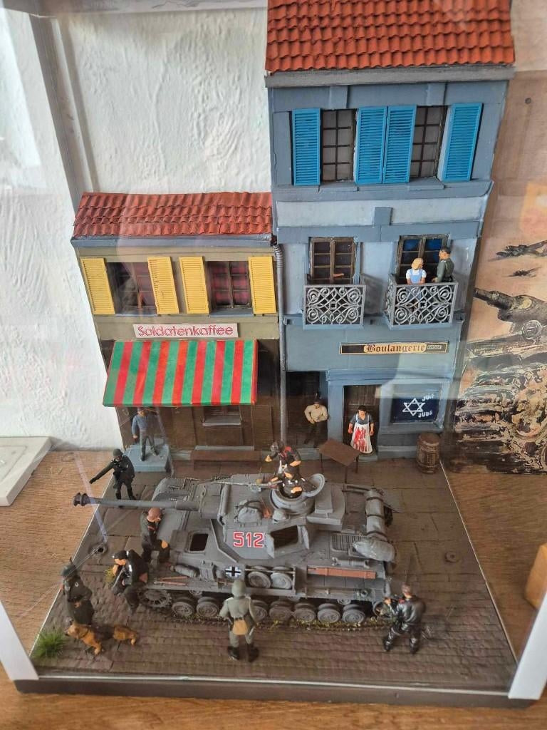 diorama  allemand, Ophalen of Verzenden, Landmacht, Miniatuur of Beeldje