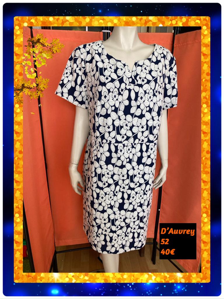 Jurk  dames 52. D’auvry.  Nieuw, Kleding | Dames, Jurken, Blauw, Maat 46/48 (XL) of groter, Nieuw, Ophalen of Verzenden