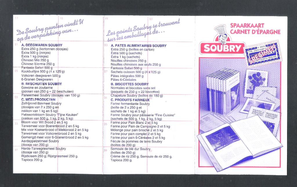 SOUBRY  SPAARKAART  ZONDER  PUNTEN  OD  601, Enlèvement ou Envoi