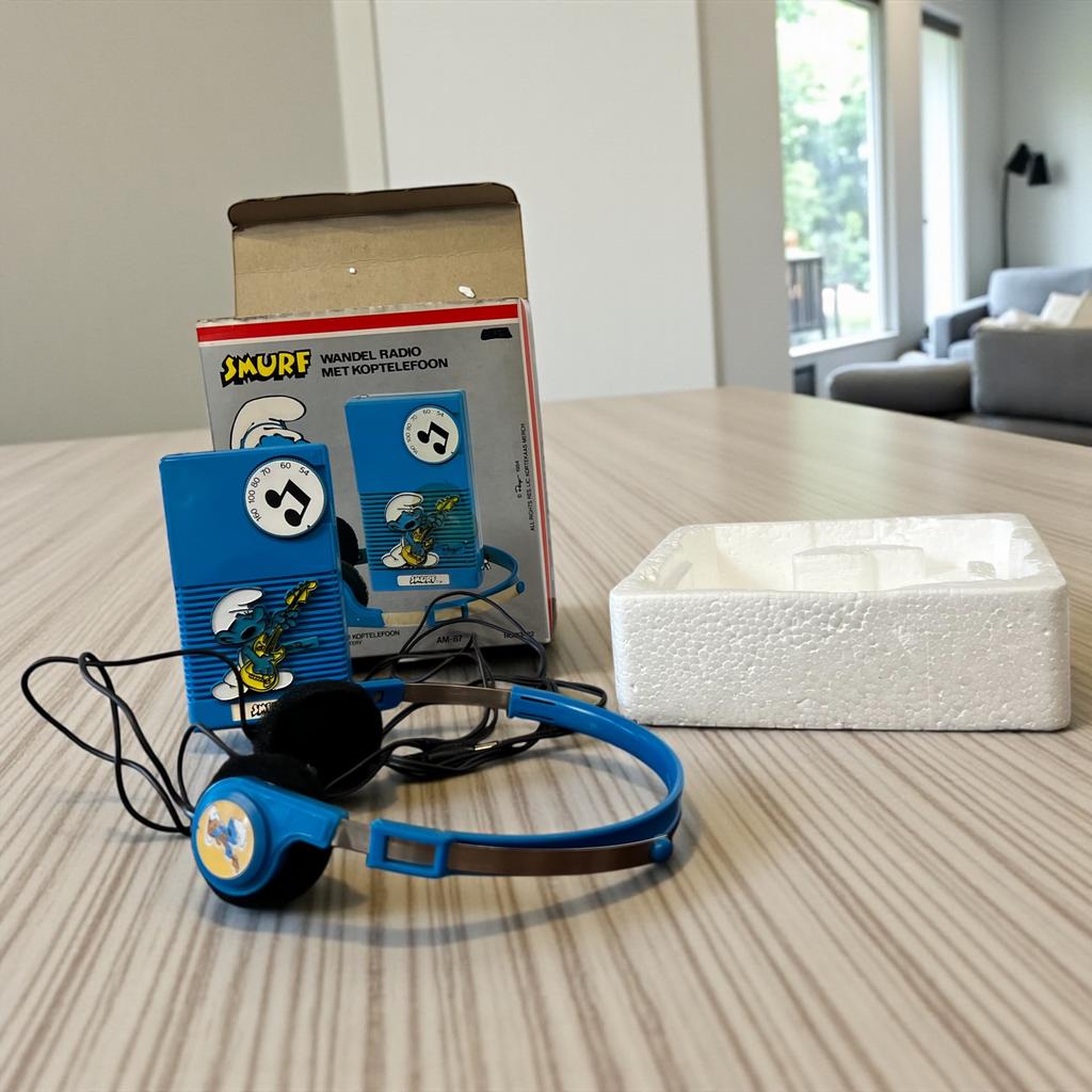 Walk man/radio portable Schtroumpf vintage, Enlèvement ou Envoi