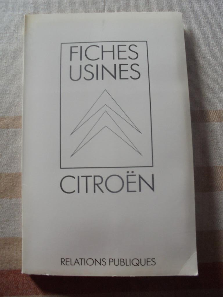 citroen mapje met 17 fabrieksfiches fiches usines citroen, Enlèvement ou Envoi