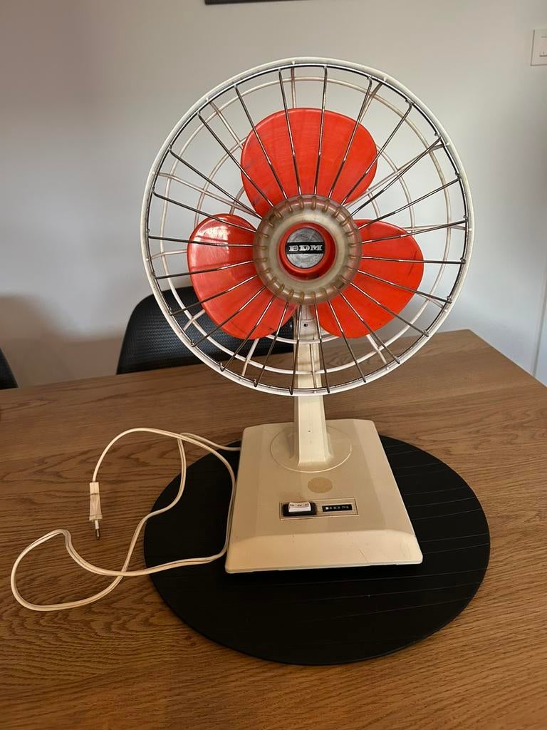 Ventilateur vintage à vis orange BDM, Electroménager, Ventilateurs, Enlèvement ou Envoi