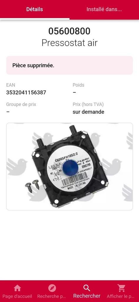 Pressostat air Bulex 05600800 (neuf), Enlèvement ou Envoi, Neuf