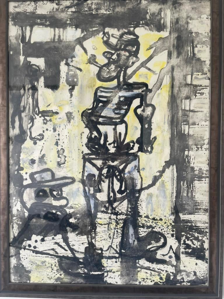 - Fred Bervoets - ets opgehoogd  met aquarel en gouache, Ophalen