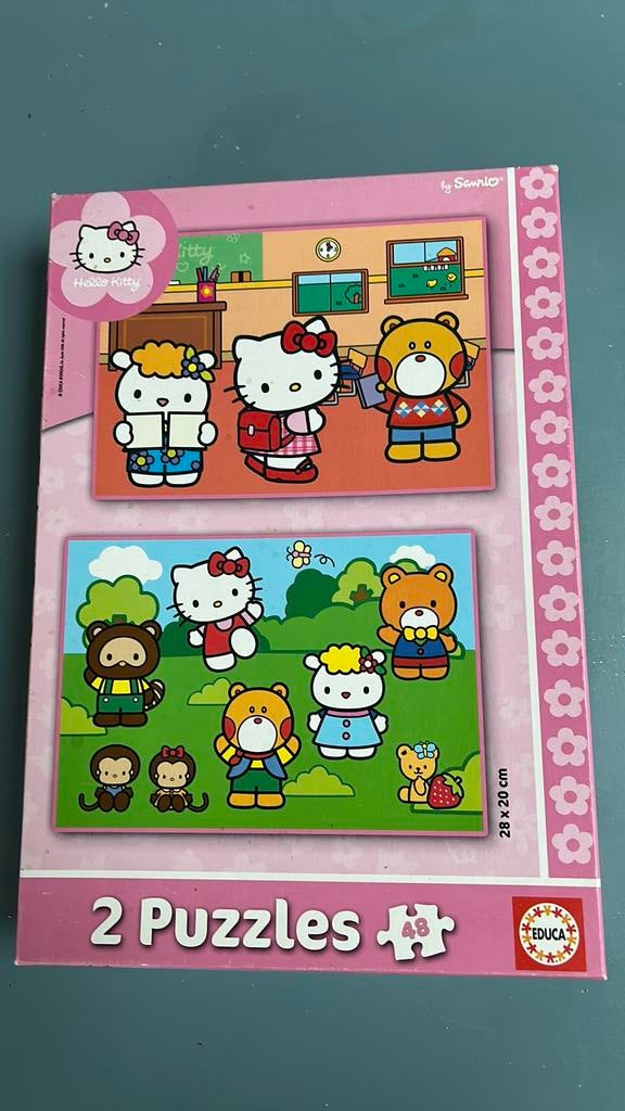 2 puzzles Hello Kitty, 1 ou 2 joueurs, Enlèvement ou Envoi, Utilisé, Educa