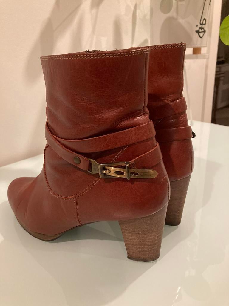 Enkellaarsjes cognac met gesp Gabor M39, Kleding | Dames, Ophalen of Verzenden, Zo goed als nieuw, Bruin