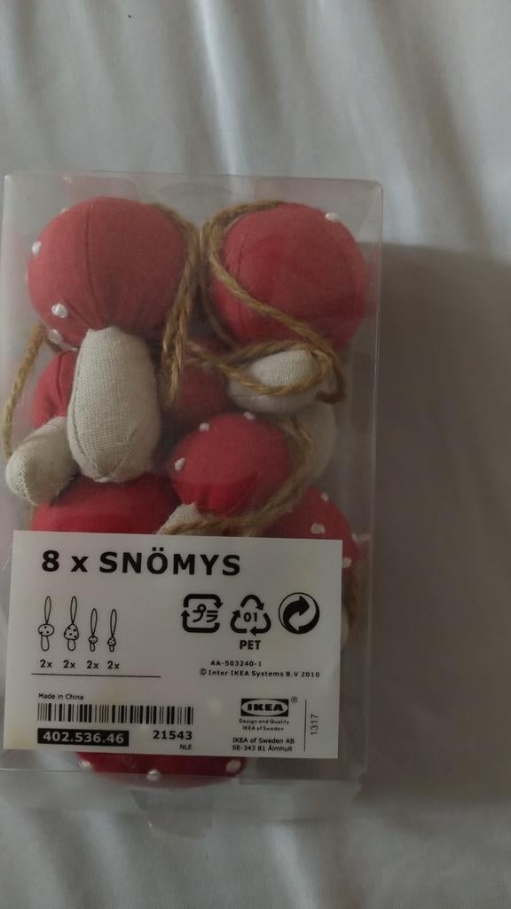 8 paddenstoelen in stof SNOMYS van Ikea, Enlèvement, Comme neuf
