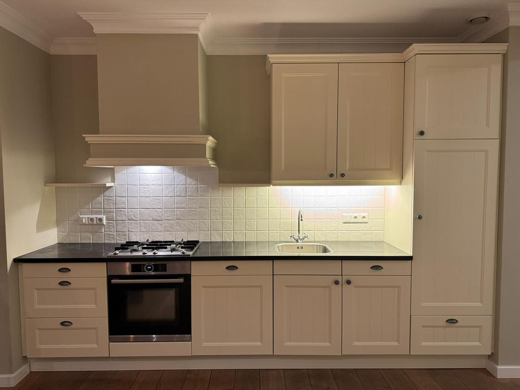 Complete Landelijke Rechte Keuken Apparatuur + GEDEMONTEERD, Ophalen of Verzenden, Crème, Composiet, Enkelwandige keuken