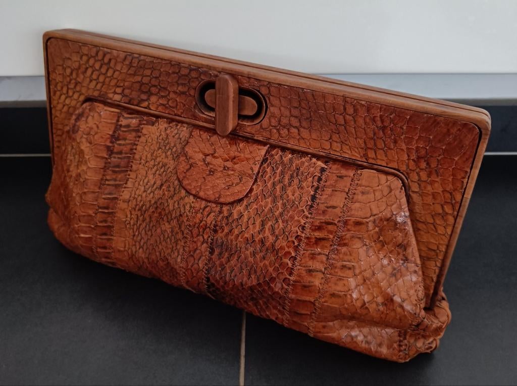 Vintage handtas/clutch Edoardo Giannotti., Ophalen of Verzenden, Gebruikt, Handtas