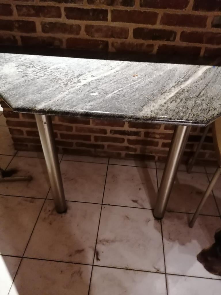 Keuken aanbouw tafel graniet, Ophalen
