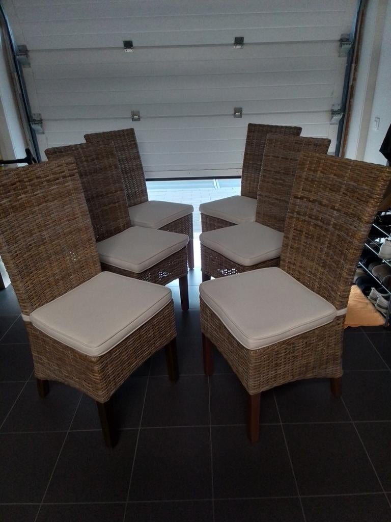 Partij rotanstoelen., Huis en Inrichting, Ophalen, Zo goed als nieuw, Hout