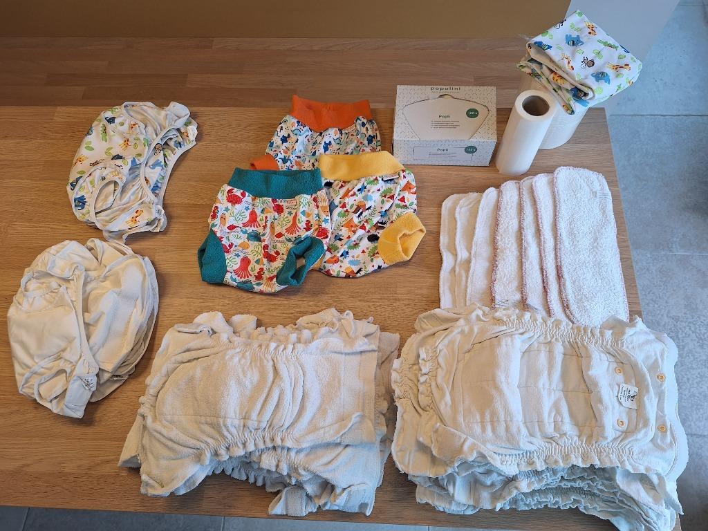 Compleet pakket wasbare luiers, Ophalen of Verzenden, Zo goed als nieuw, Overige typen, Overige merken