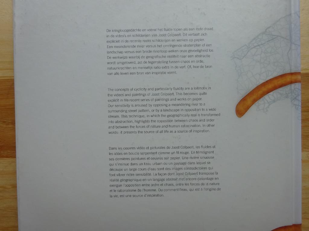 Joost Colpaert, 2009, over  oude rivieren en nieuwe sporen,, Enlèvement ou Envoi, Comme neuf, Peinture et dessin