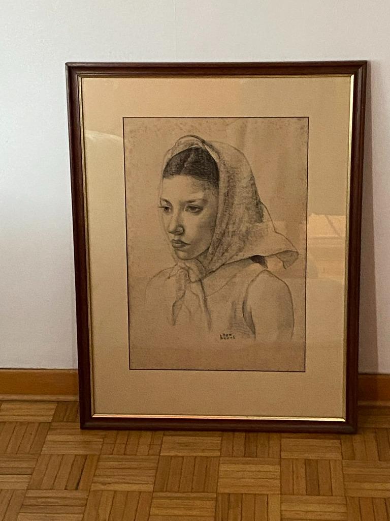 Portrait "femme au foulard" de Léon Devos, Enlèvement