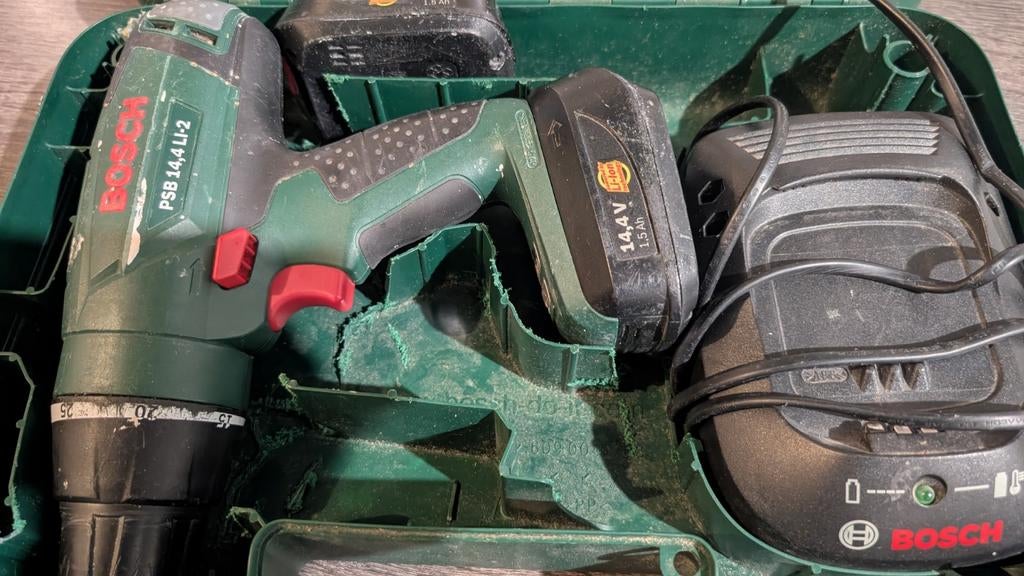 2x Bosch accu Li-ion en lader, Ophalen of Verzenden