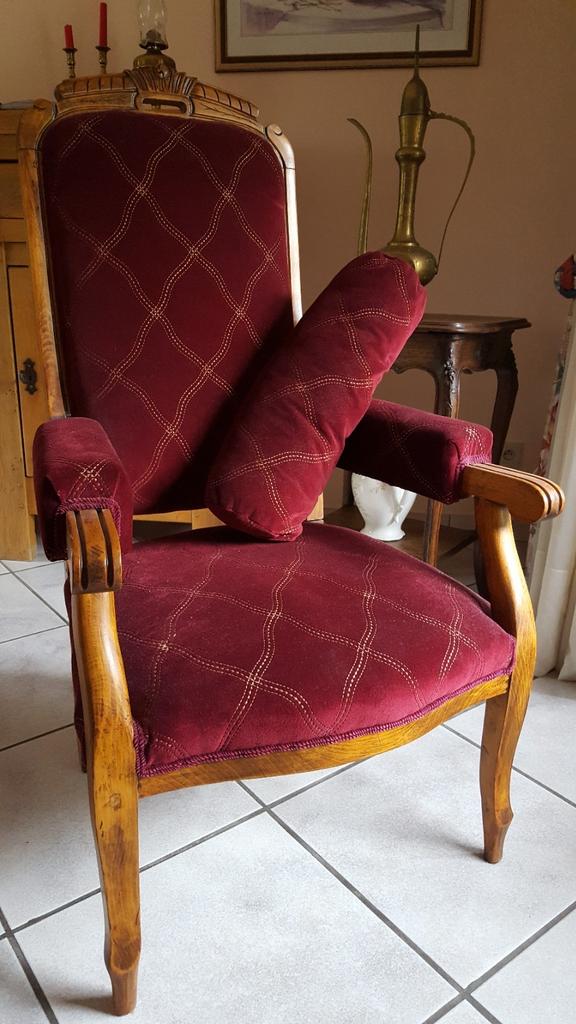 Voltaire inclinable  restauré  à l'ancienne, Enlèvement, Comme neuf