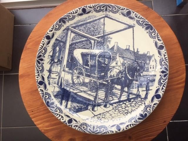 Wandbord in Delfts blauw - keramiek, Ophalen of Verzenden