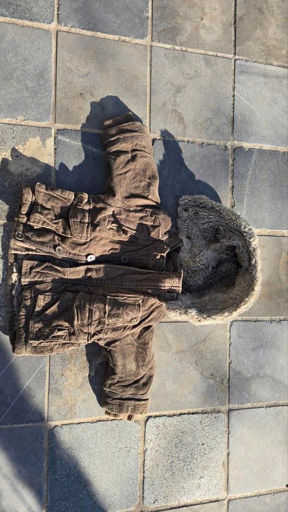 Dikke zachte warme winterjas jas baby kind maat 86 met wol, Ophalen of Verzenden, Gebruikt