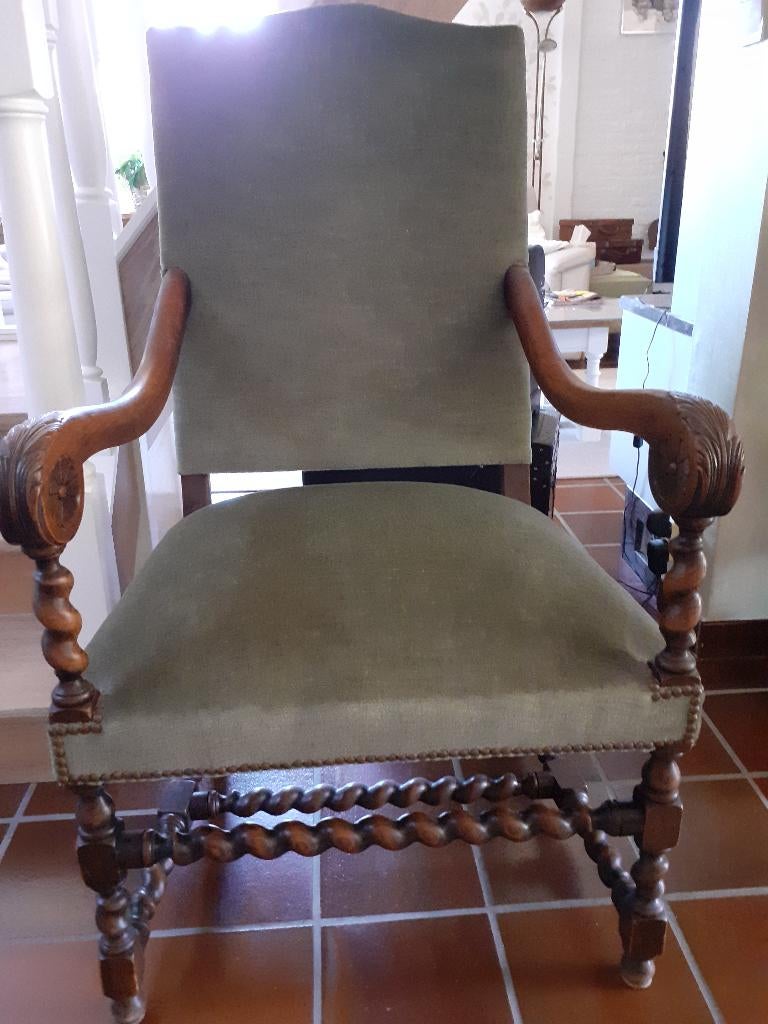 antieke armstoel, Ophalen