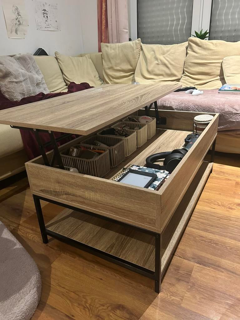 Table basse ouvrable avec rangement, Maison & Meubles, Enlèvement, Utilisé