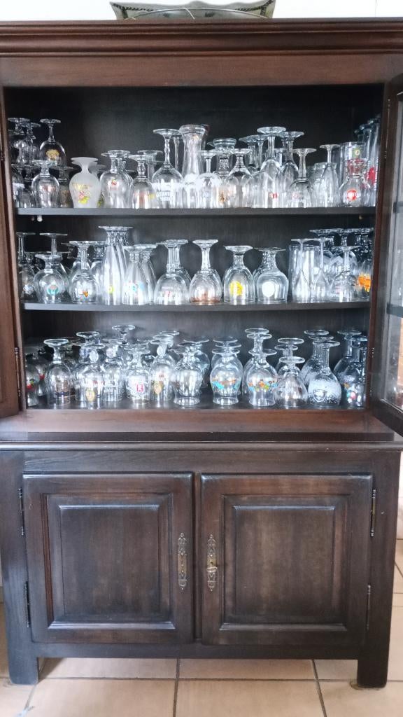 volledige eetplaats in donkere eik, Huis en Inrichting, Complete eetkamers, Ophalen, Gebruikt, Strak