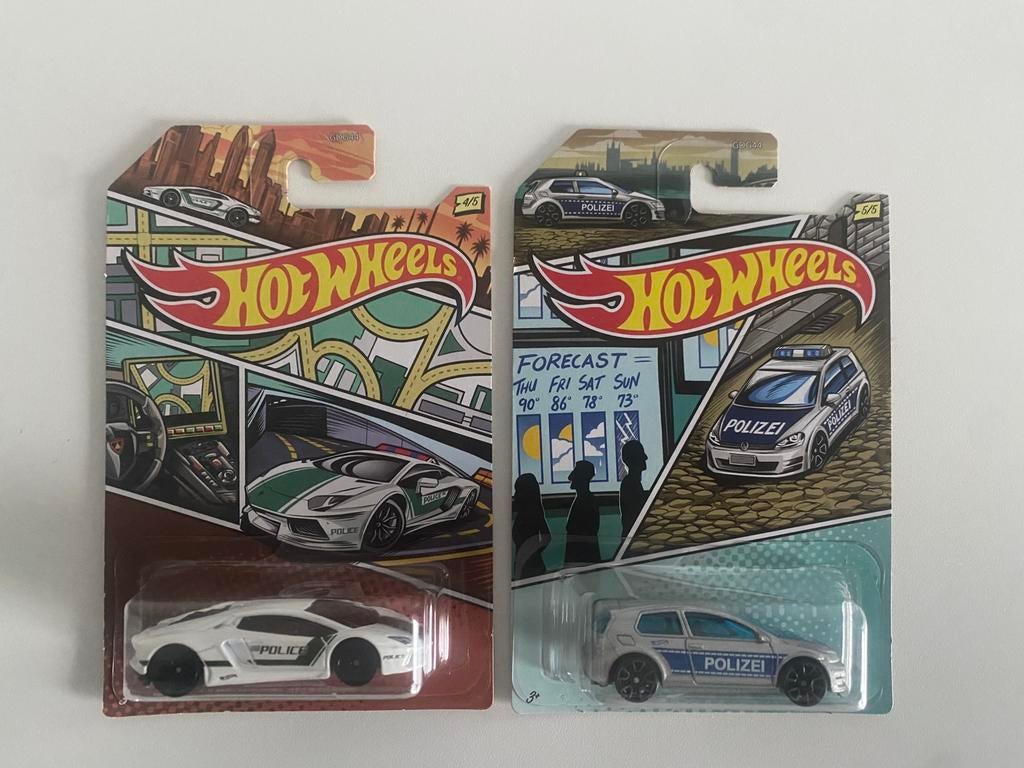 HotWheels Lamborghini Aventador & Volkswagen Golf MK7, Ophalen of Verzenden, Nieuw, Auto