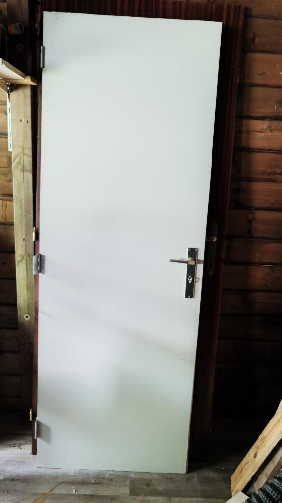 Porte intérieure blanche - 189 x 68 cm, Bricolage & Construction, Chambranle de porte, Enlèvement, Utilisé, Bois