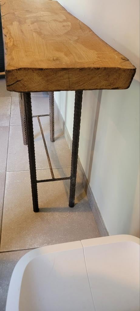Console en métal et bois massif - pièce unique
