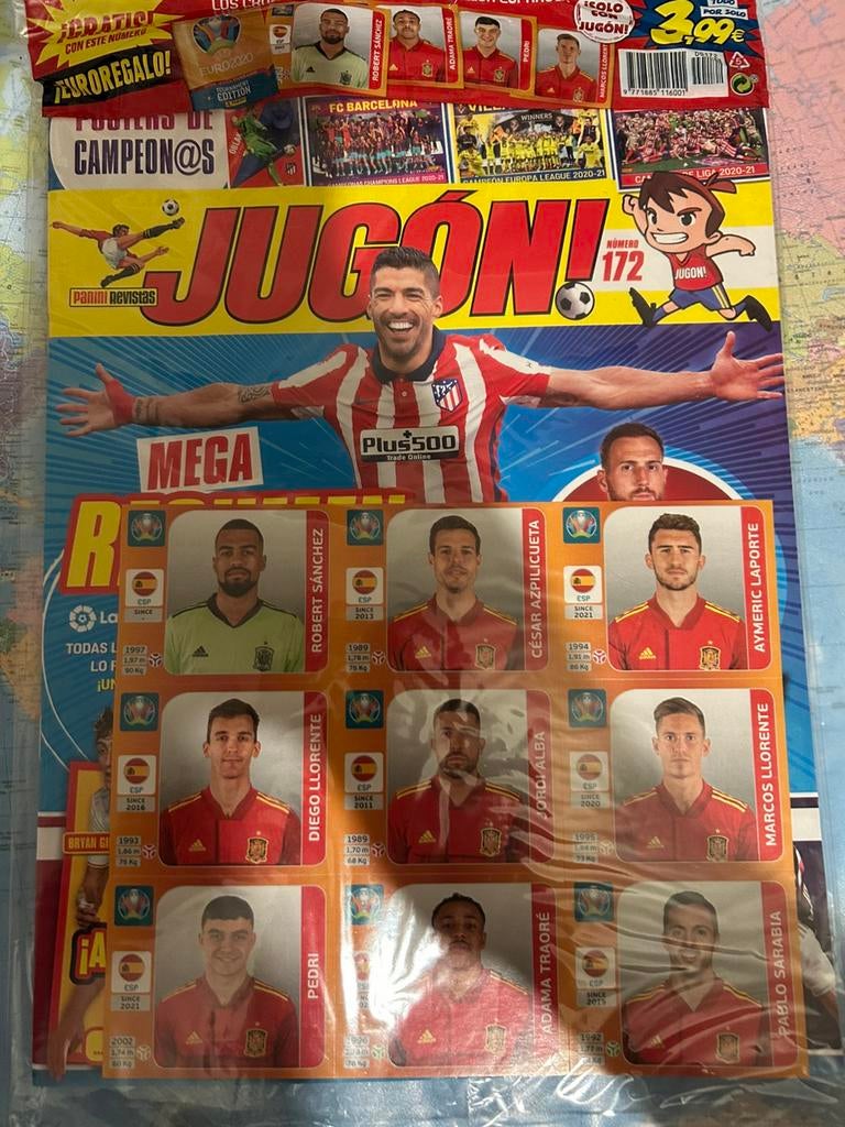 Panini Spanje ‘  Update Spanje Euro 2020’ update, Ophalen of Verzenden, Zo goed als nieuw, Meerdere stickers