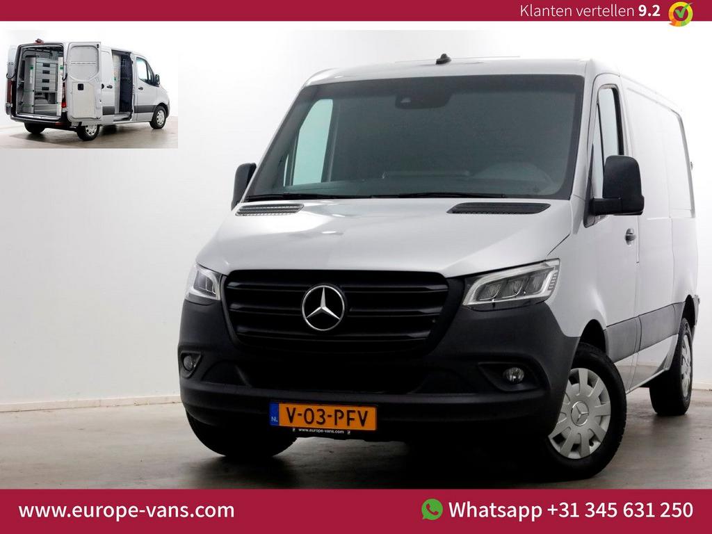 Mercedes-Benz Sprinter 314 CDI 143pk 9G Automaat L1H1 LED/AC, Autos, Argent ou Gris, Achat, Entreprise, Carnet d'entretien