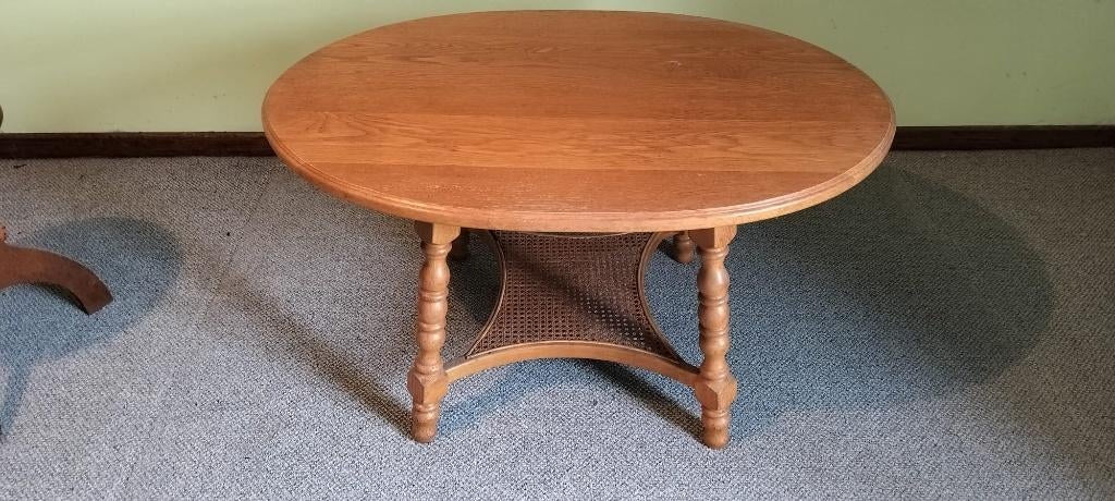 retro salontafel met praktisch onderblad, Huis en Inrichting, Ophalen, Gebruikt, 100 tot 150 cm, 50 tot 75 cm