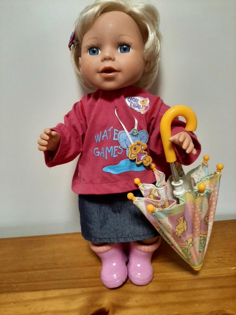 Babyborn pop met blonde haar - met kleertjes en accessoires, Ophalen of Verzenden