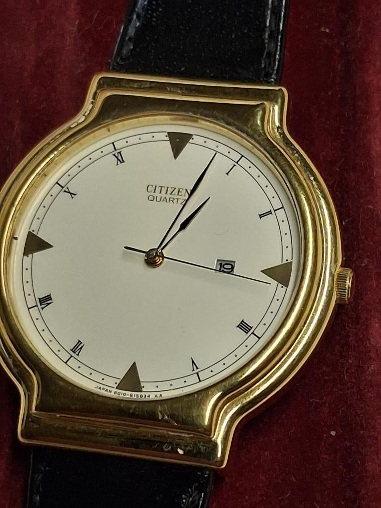 Citizen herenhorloge, Handtassen en Accessoires, Horloges | Heren, Leer, Staal, Verzenden, Zo goed als nieuw