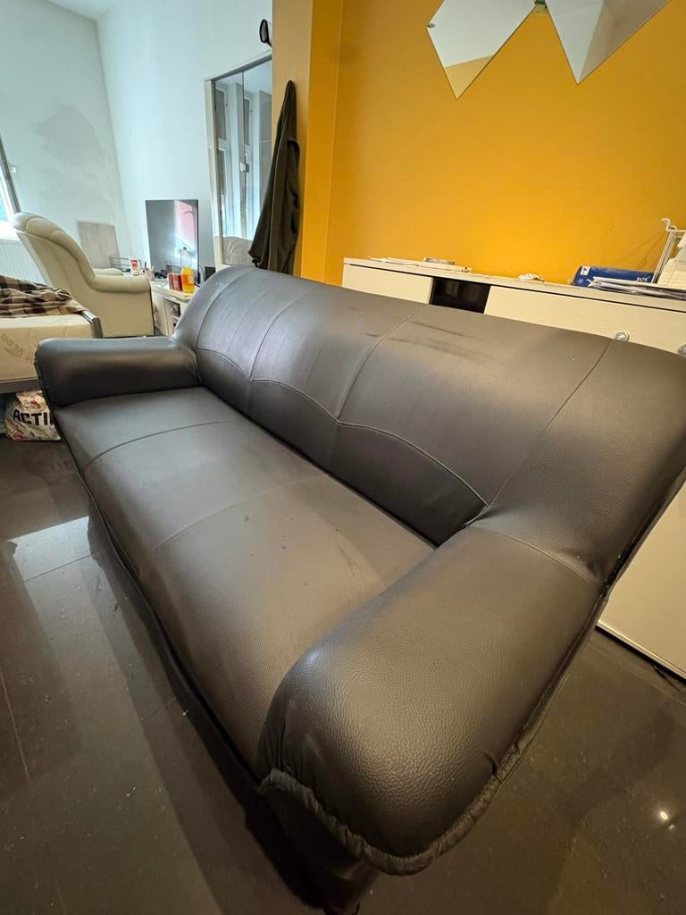 Canapé 3 places noir confortable – bon état, Maison & Meubles, Enlèvement ou Envoi, Comme neuf