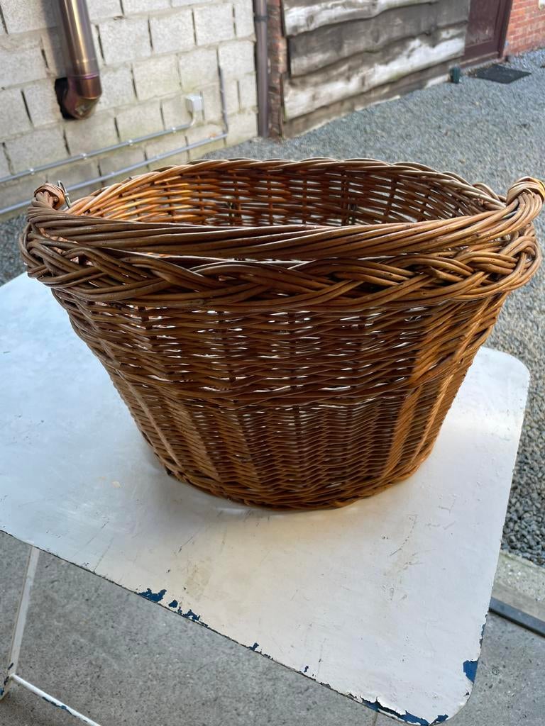 Rieten fietsmand, Fietsen en Brommers, Fietsaccessoires | Fietsmanden, Ophalen, Zo goed als nieuw, Fietsmand