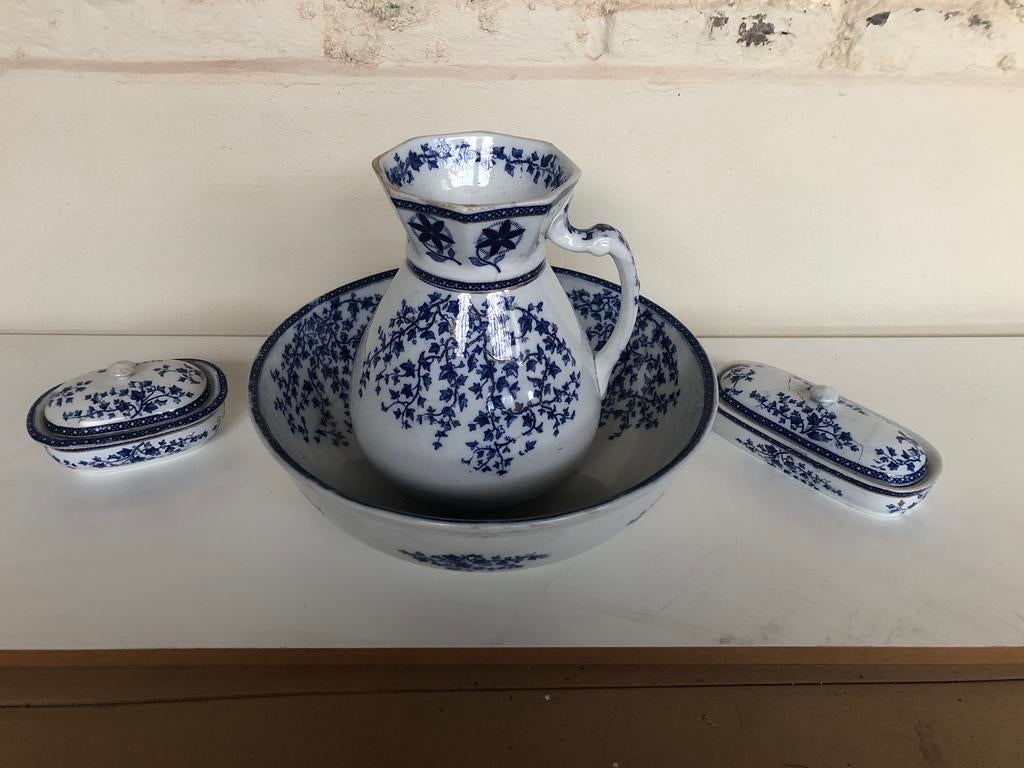 Vintage waskom met kruik, Ophalen