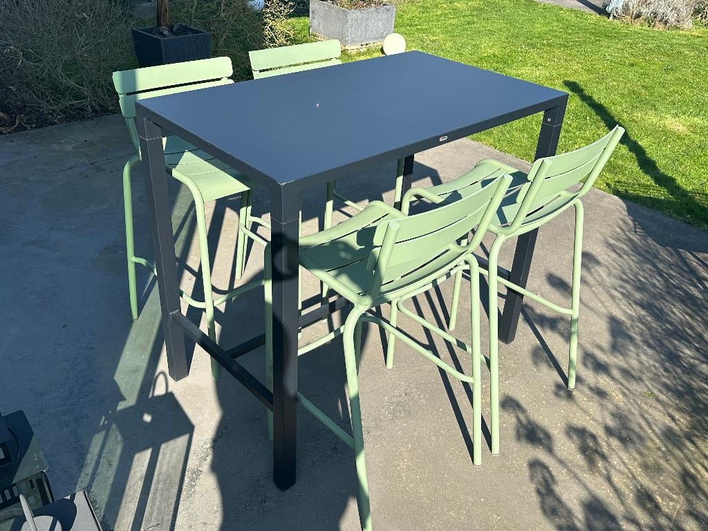 HOGE TUINTAFEL EMU, Ophalen, Zo goed als nieuw, Rechthoekig, Aluminium