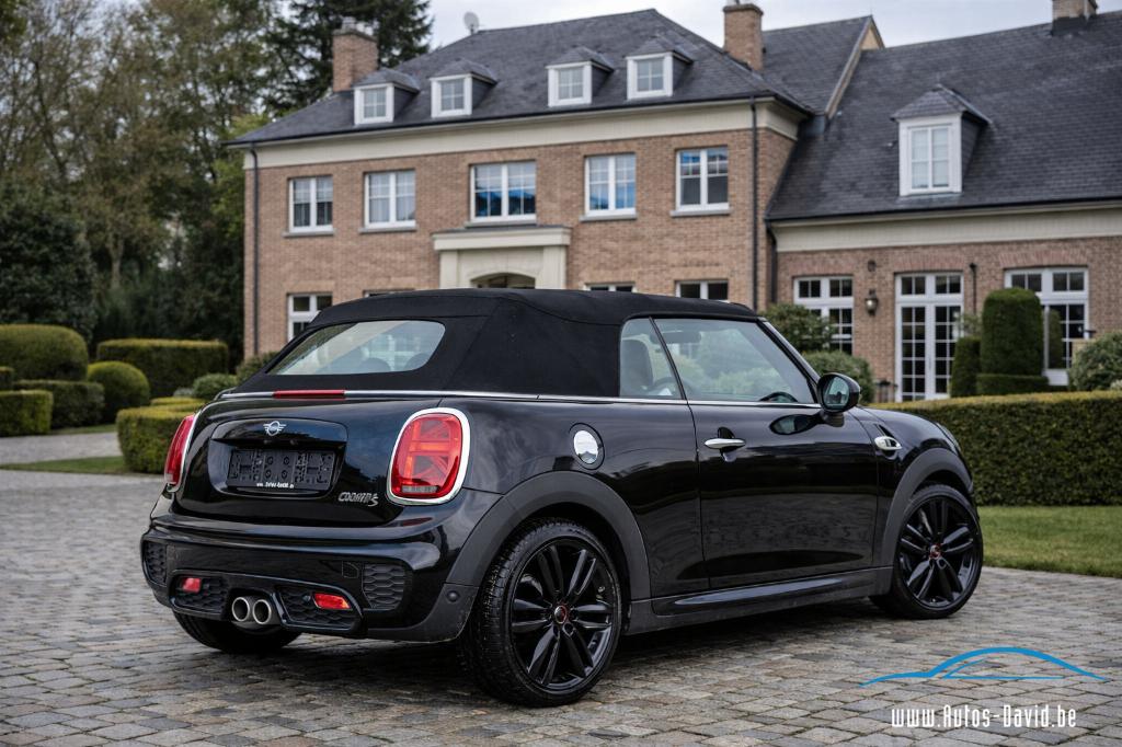 Mini Cooper S Cabrio John Cooper Works 2.0 Turbo SPORTZETELS, Auto's, Mini, Voorwielaandrijving, 4 cilinders, Cabriolet, Zwart