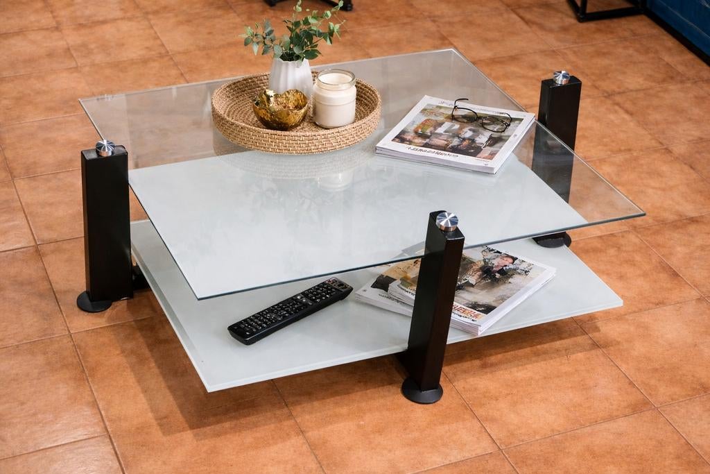 Table basse design  double verre, Bricolage & Construction, Tables à dessin, Enlèvement