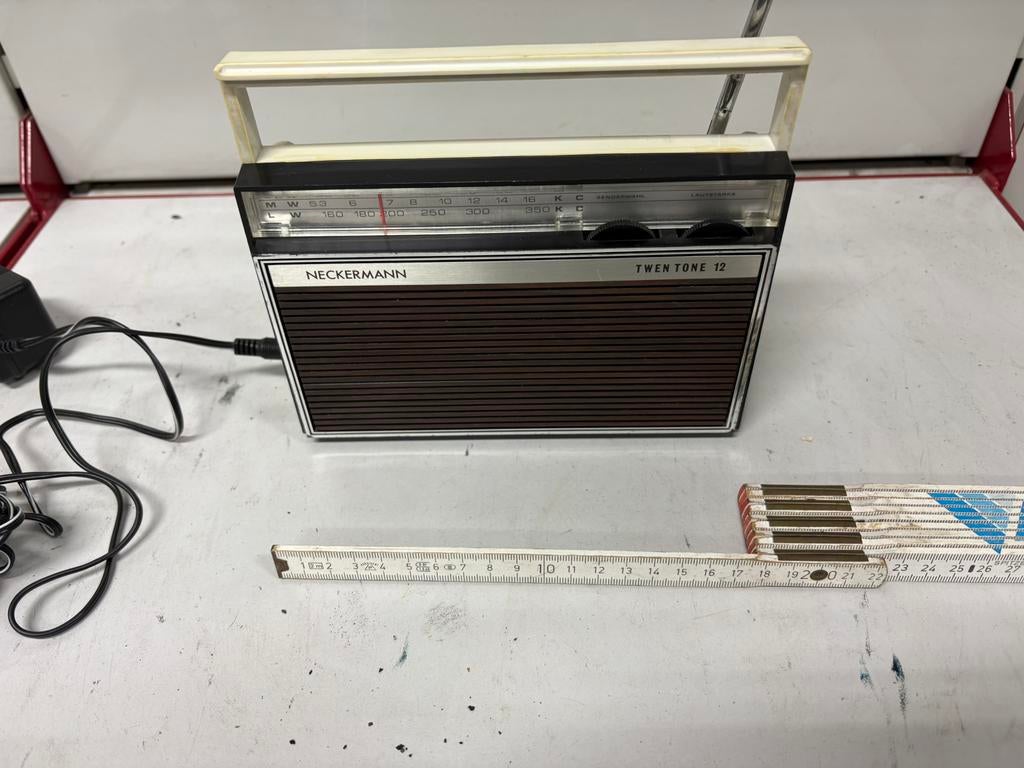 Radio Vintage Neckermann Twen Tone 12 - Années 70 - FM/MW/LW, Enlèvement ou Envoi, Utilisé, Radio