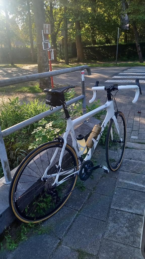 Race fiets carbon wit CKT, Fietsen en Brommers, Gebruikt, 26 inch, 10 tot 15 versnellingen, 53 tot 57 cm