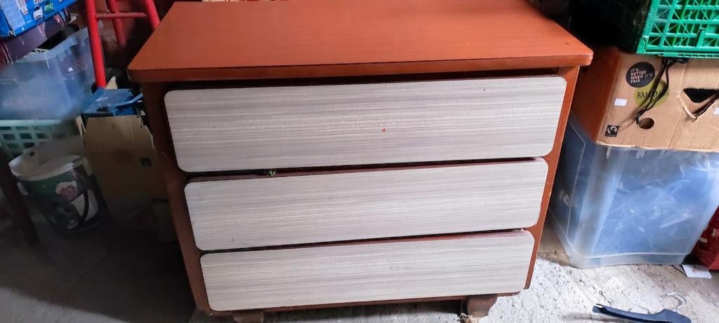 Commode 3 tiroirs année 50/ 60, Maison & Meubles, Armoires | Commodes, Enlèvement