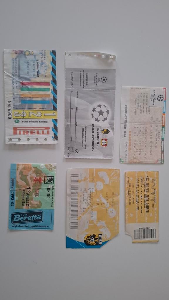 Voetbaltickets allerlei, Tickets & Billets