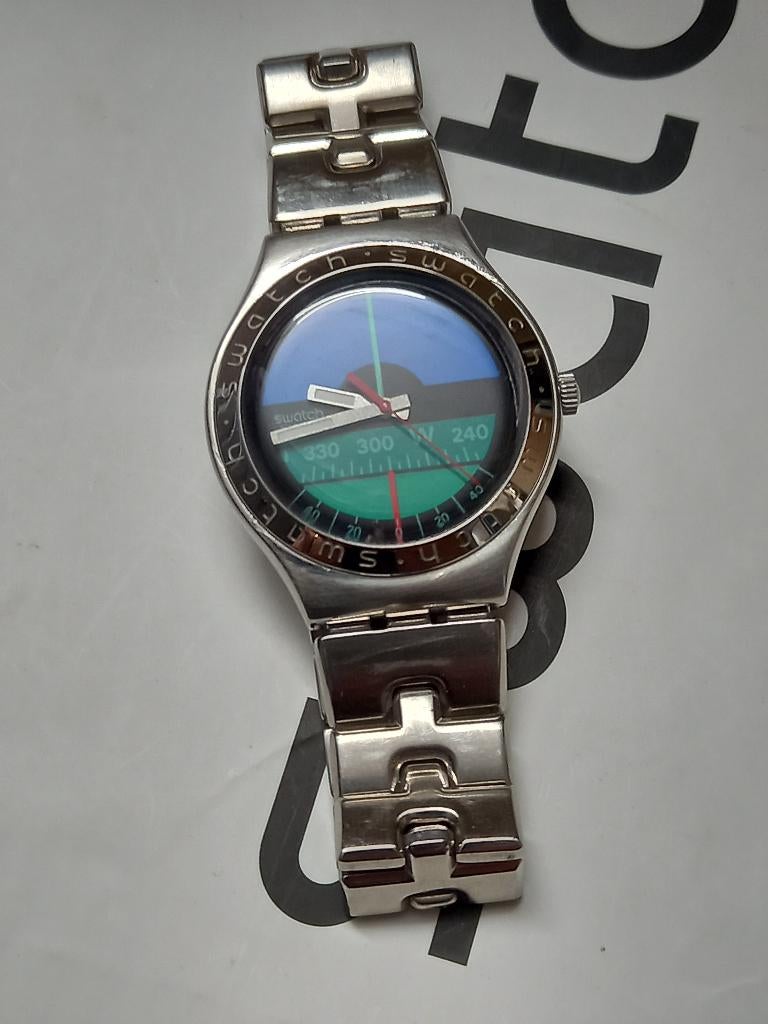 Montre Swatch Nautilus conversion Irony, Montre-bracelet, Enlèvement ou Envoi, Swatch, Acier