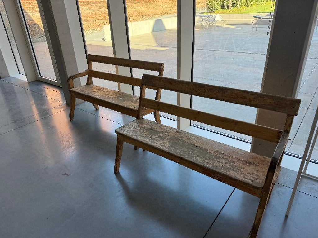 houten tuinbanken, Tuin en Terras, Ophalen, Gebruikt, Hout